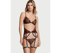 Придбати - пояс для панчох  Сексуальний пояс для чулок Victoria's Secret з вишивкою 1159803895 (Чорний, XS/S)