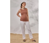 Придбати - штани для вагітних  Штани для вагітних Yula mama Ibiza TR-24.021 Білий XL (22136)