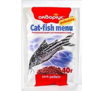 Придбати - корм для риби  Корм Акваріус Меню для сомів пеллети 40 г (482)
