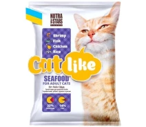 Придбати - корм для кота  NutraFiveStars Кет Лай Сіфуд Catlike SEAFOOD (фіолетовий) Сухий корм для дорослих кішок. З креветкою, куркою, рибою, рисом.