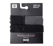 Придбати - жіночі трусики  Трусики-шорти Manoukian Shorty-X2 -Femme 2-pack M black/gray 12890483-3