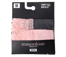 Придбати - жіночі трусики  Трусики-шорти Manoukian Shorty-X2 -Femme 2-pack M dark gray/pink 12890483-2