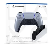 Придбати -  Геймпад Sony DualSense (Sterling Silver) + Зарядна станція Sony DualSense Charging Station (PS5)
