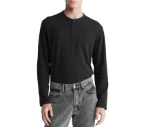 Придбати - чоловічий лонгслів  Чоловічий лонгслів вафельний Calvin Klein 1159809871 (Чорний, L) (art556422)