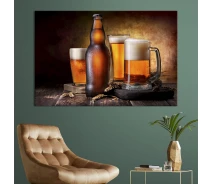 Придбати - картину  Картина для кухні KIL Art Пляшка та келихи з пивом 51x34 см (1539-1)