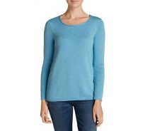 Придбати - жіночий пуловер  Пуловер Eddie Bauer Womens Sweatshirt Sweater Crew Solid HTR AZURE