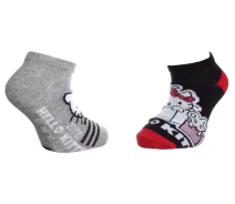 Придбати - дитячу шкарпетку  Шкарпетки Hello Kitty Socks 2-pack 27-30 gray/black 37712-1