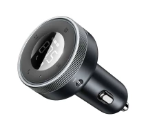 Придбати - FM трансмиттер  FM-трансмітер модулятор + 3USB виходи 3.4A 17Вт для транслювання музики з телефона в салон black, Baseus (CCLH-01)