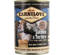 Придбати - корм для собаки  Корм вологий Carnilove Dog k консерви для собак з лососем та індичкою 400 г (8595602529278)