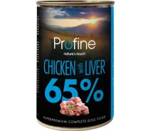 Придбати - корм для собаки  Корм вологий Profine 65% Chicken with Liver д/собак курка та печінка 400 г (8595602554362)