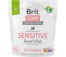 Придбати - корм для собаки  Корм сухий Brit Care Dog Sustainable Sensitive для собак із чутливим травленням з рибою та комахами 1 кг (8595602559213)