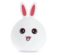 Придбати - нічник  Світлодіодний нічник Rabbit silicone lamp 218 на акумуляторі силіконовий білий