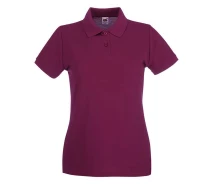 Придбати - жіноче поло  Поло Fruit of the loom Premium Lady-Fit S Бордовий (63-030-0)