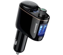 Придбати - FM трансмиттер  FM-Трансмітер адаптер Baseus S-06 Car Bluetooth MP3 Player 3.4 A Black