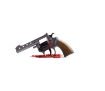 Придбати - іграшкову зброю  Іграшковий револьвер з пістонами "Mr. K" Golden Gun 237GG