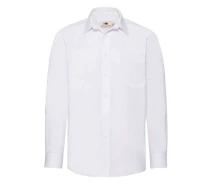 Придбати - чоловічу сорочку  Сорочка Fruit of the loom Poplin shirt long sleeve S Білий (65-118-0)