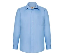 Придбати - чоловічу сорочку  Сорочка Fruit of the loom Poplin shirt long sleeve 3XL Блакитний (65-118-0)