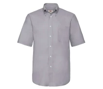 Придбати - чоловічу сорочку  Сорочка Fruit of the loom Oxford shirt short sleeve M Світло-сірий (65-112-0)