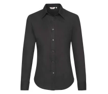 Придбати - жіночу сорочку  Сорочка Fruit of the loom Oxford shirt l/s lady-fit 2XL Чорний (65-002-0)