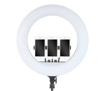 Придбати - кільцеве світло  Кільцева світлодіодна LED лампа RIAS RL-18 45см на 3 тримачі з пультом дистанційного керування і чохлом (4_00547)