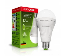 Придбати - LED-лампу  Світлодіодна лампа з акумулятором Eurolamp LED-A70-12274 12W 220V 980 lm 4500K E27 1200 mA/h 70х130 мм (4260642639532)