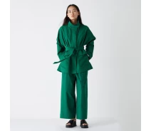 Придбати - жіночі штани  Широкі брюки з поясом UNIQLO 1159807893 (Зелений, 8)