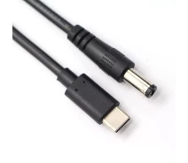 Придбати - кабель та перехідник  Кабель DC 5.5 мм x 2.1 мм / USB Type-C (PD) 9V/12V/15/20V (1A-3A) для Wi-Fi роутера, абонентський термінал ONU від повербанка з підтримкою Power Delivery (USB-C/DC-connector 9В/12В/15В/20В)