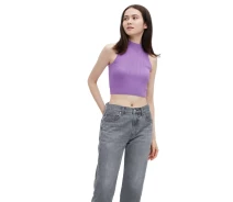 Придбати - жіночий топ  Жіночий топ у рубчик UNIQLO 1159788300 (Бузовий, S) (art822322)