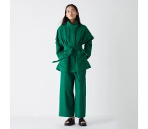 Придбати - жіночі штани  Широкі брюки з поясом UNIQLO 1159806669 (Зелений, 2) (art427145)