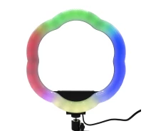 Придбати - кільцеве світло  Лампа Ring RGB LC-318 (Flower Type), Black