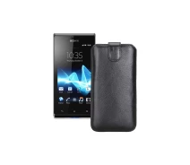 Придбати - чохол для смартфону  Витяжка з шкіри для телефону Sony Xperia J ST26i Чорний