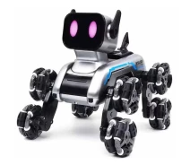 Придбати - радіокеровану модель  Іграшка трюкова собака Stunt Robot Dog восьмиколісна на радіокеруванні Grey (3_05486)