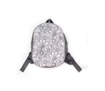 Придбати - рюкзак  Рюкзак розмальовка 4Profi "Квіти" сіро-білий 23792 (000005837)