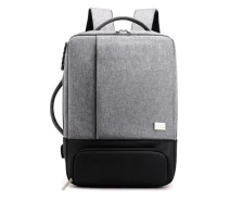 Придбати - рюкзак  Сумка рюкзак трансформер для ноутбука 15,6" протиударний з USB та кодовим замком Сірий (код: IBN035S)