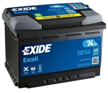 Придбати - автомобільний акумулятор  Акумулятор 74 Ah/12V EXIDE EXCELL Euro EB740