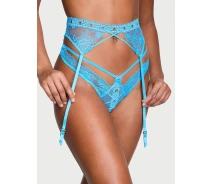 Придбати - пояс для панчох  Розкішний комплект Victoria's Secret пояс для панчохи та трусики 1159805809 (Блакитний, XS) (art803034)