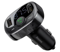 Придбати - FM трансмиттер  FM-Трансмітер Модулятор Baseus T-Typed Bluetooth MP3 Charger CCTM-B01 Black