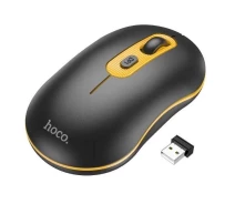Придбати - мишку для ноутбука  Миша Wireless Hoco GM21 Platinum 2.4G з чутливістю від 1000 до 1600 DPI Чорний-Жовтий