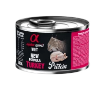 Придбати - корм для кота  Корм Alpha Spirit Turkey for Adult Cat з індичкою для дорослих котів 200 гр