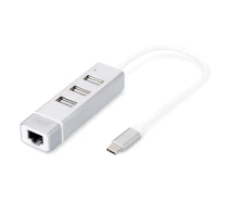 Придбати - кардрідер  USB-Хаб Digitus USB-C > 3xUSB-A/RJ45 (DA-70253)