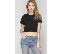 Придбати - жіночу футболку  Футболка Solo топ коротка без кармана L Чорна Wm658