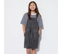 Придбати - дитячу сукню  Джинсова сукня-сарафан UNIQLO 1159811669 (Чорний, 115-125) (art766180)