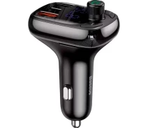 Придбати - FM трансмиттер  FM-трансмиттер модулятор Baseus T Shaped S-13 Car Bluetooth MP3 Player (PPS Fast Charger Edition) CCMT000101 Black