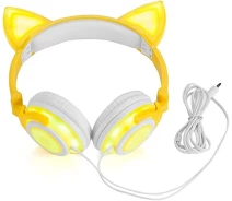 Придбати -  Навушники з котячими вушками в японському стилі UFT BL108 Yellow