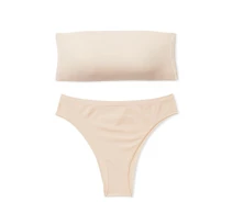 Придбати - жіночий комплект білизни  Комплект білизни Victoria's Secret PINK бюст-бандо та трусики бразилії 1159814447 (Бежевий, XS) (art921616)