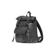 Придбати - рюкзак  Рюкзак рол Sambag унісекс RollTop Milton чорний з клапаном (24251001)