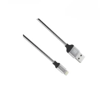 Придбати - кабель та перехідник  Кабель Recci RCL-W100 Gravel USB Lightning 1м сірий (6955482585535)