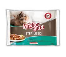 Придбати - корм для кота  Набір вологого корму з лососем та рибою Morando Migliorgatto Sterilized, 85 гр з 4 шт