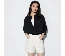 Придбати - жіночі шорти  Жіночі джинсові шорти UNIQLO з високою посадкою 1159816671 (Молочний 32) (art140159)