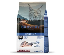 Придбати - корм для кота  Сухий корм для дорослих кішок з оселедцем BRAVERY Herring Adult Cat, 600 г (*)